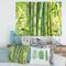 Designart - Bright Green Bamboo Stems - Transitional Canvas Wall Art Print